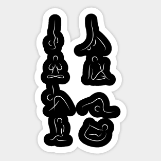 yoga pose awesome sports clothes Sticker
